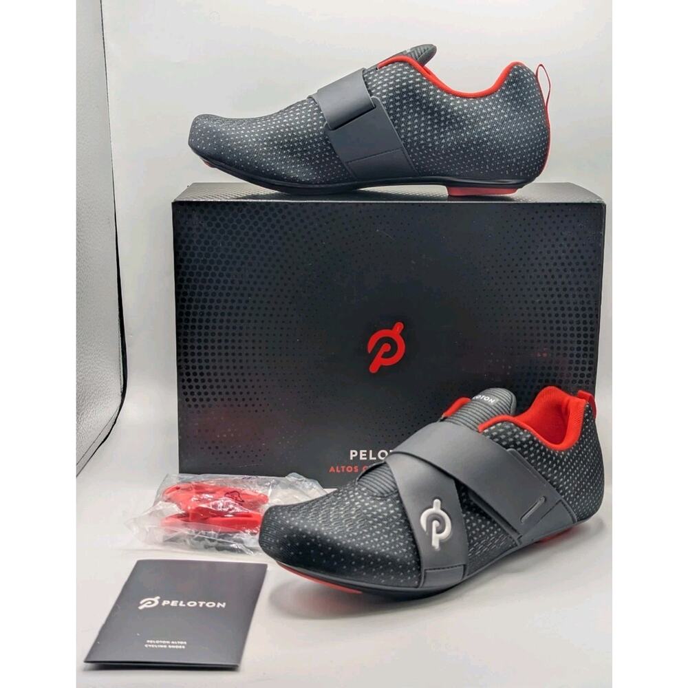 Peloton Altos Cycling Biking Shoes Unisex Women's Size 6 Black/Red - New